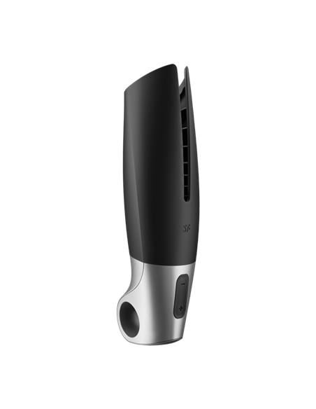 SATISFYER POWER MASTURBATOR - NEGRO Y PLATA