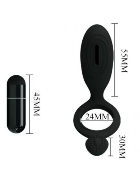 Pretty Love Anillo Vibrador Con Estimulador Ethel