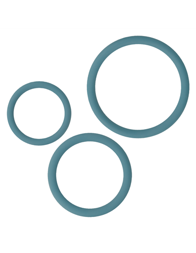 OHMAMA SET 3 ANILLOS PARA PENE Y TESTÍCULOS - AZUL