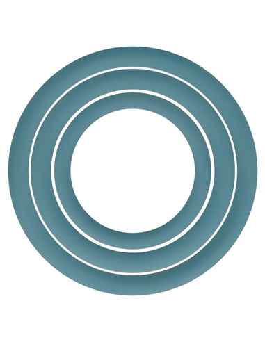 OHMAMA SET 3 ANILLOS PARA PENE Y TESTÍCULOS - AZUL