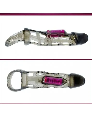 Baile Funda Extensora Pene Con Vibracion Y Strap 13.5 Cm