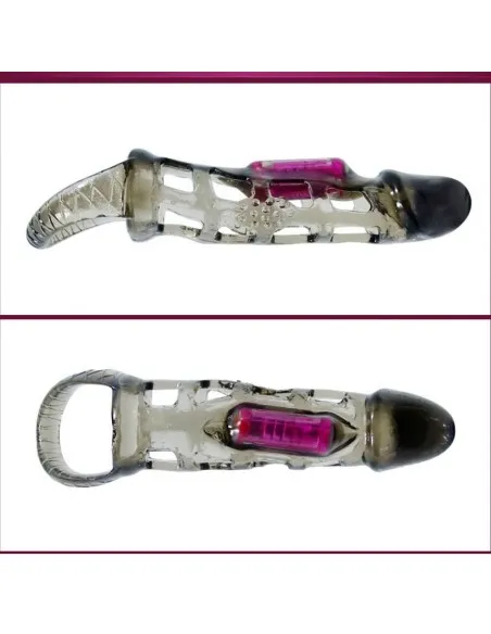 Baile Funda Extensora Pene Con Vibracion Y Strap 13.5 Cm