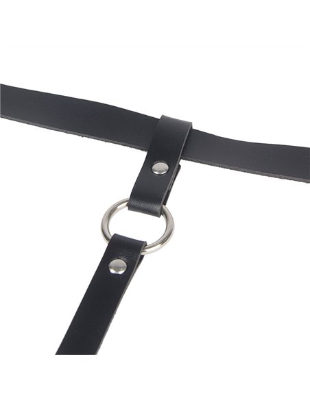 SUBBLIME - ARNÉS DE PIERNA CADENA CUERO NEGRO TALLA ÚNICA