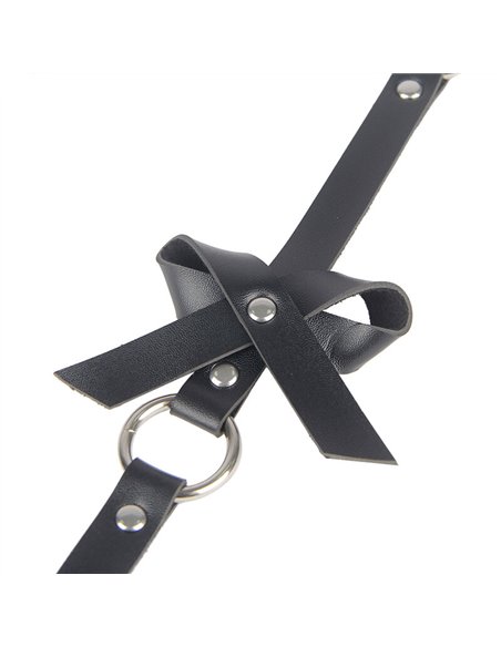 SUBBLIME - ARNÉS DE PIERNA CADENA CUERO NEGRO TALLA ÚNICA