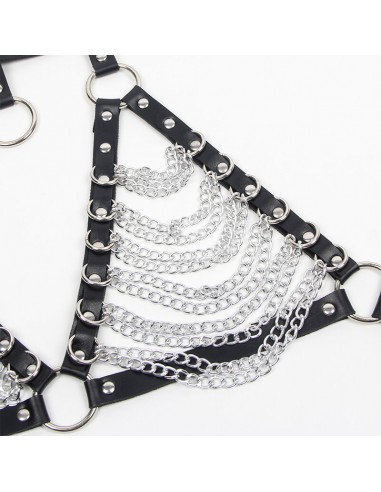 SUBBLIME - ARNÉS SUJETADOR Y COLLAR CON CADENAS TALLA ÚNICA