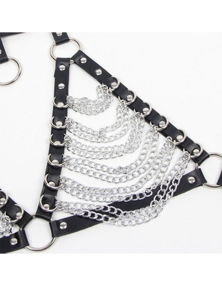 SUBBLIME - ARNÉS SUJETADOR Y COLLAR CON CADENAS TALLA ÚNICA