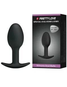 Pretty Love Plug Anal Silicona 6.5 Cm Negro
