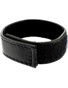 Metal Hard Correa Cuero Ajustable Con Velcro Para Pene Negro