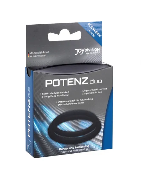 Potenz Duo Anillos Pene Talla M Negro