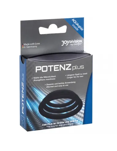 Potenzplus Kit De 3 Anillos Para El Pene (S, M, L) Negro