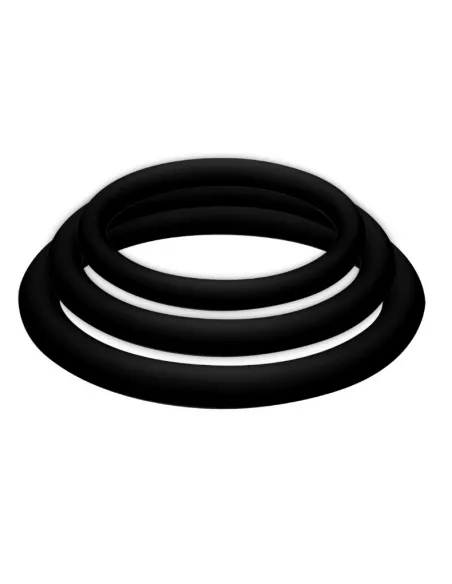 Potenzplus Kit De 3 Anillos Para El Pene (S, M, L) Negro