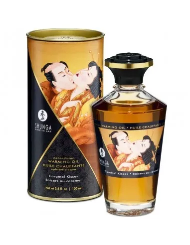 Shunga Aceite Masaje Efecto Calor Sabor Caramelo 100 Ml